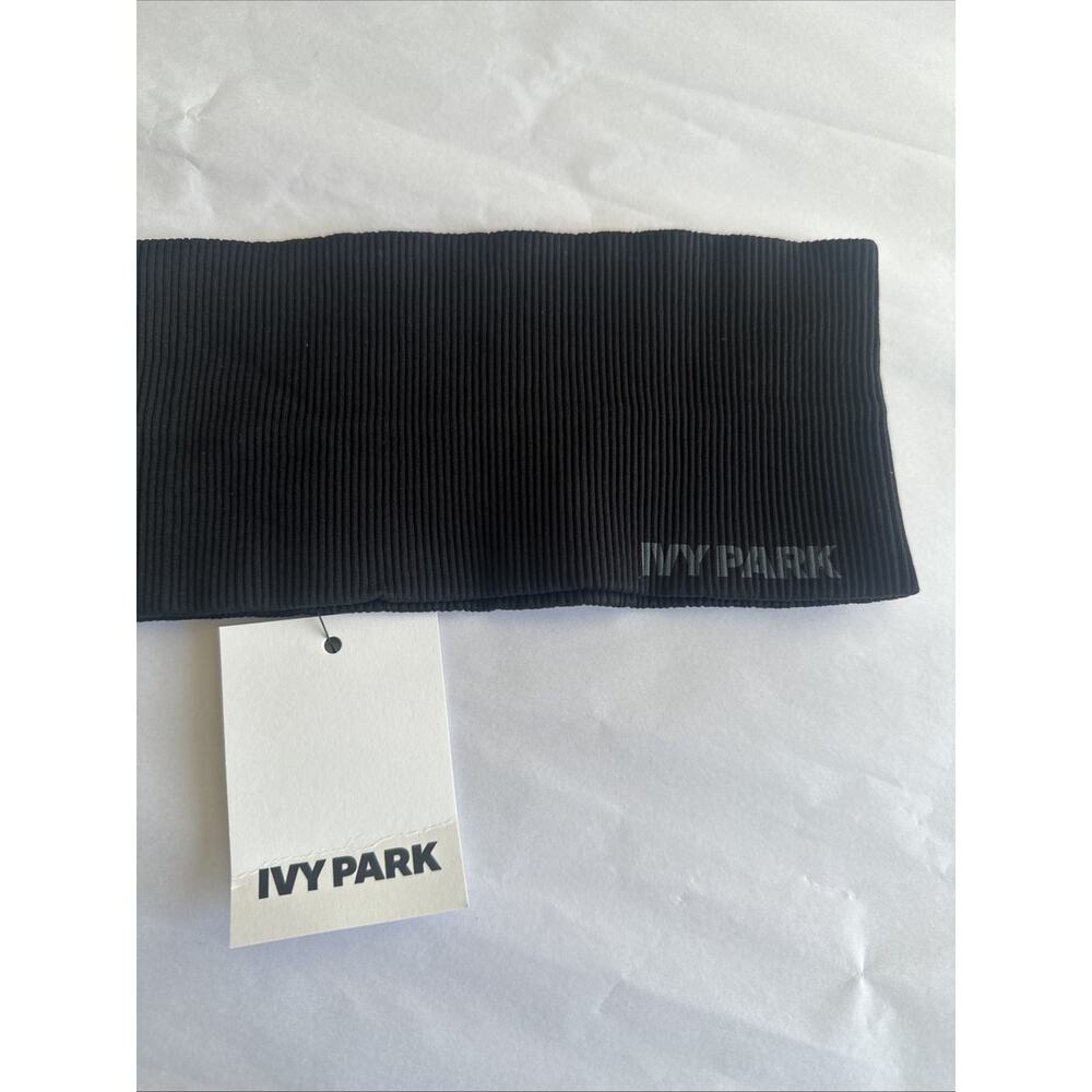Ivy Park by Beyonce Knit Seamless Ribbed Wide Headband Black HTF New